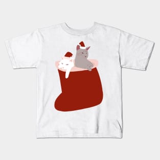 Christmas Cat Crew Kids T-Shirt